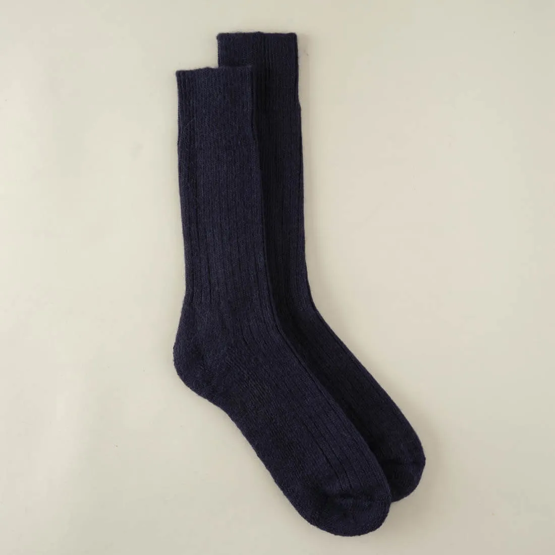 Navy Alpaca Walking Socks