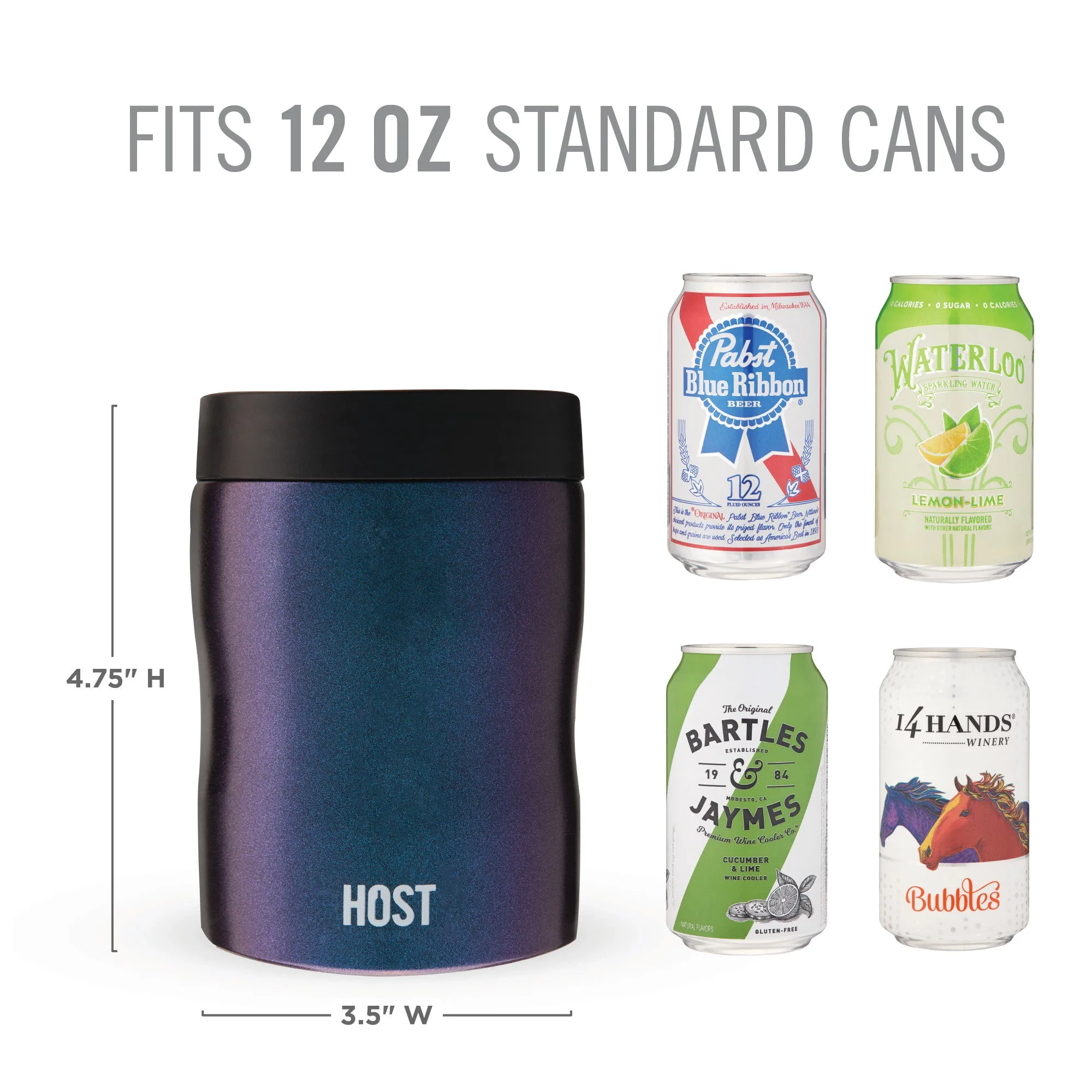 Stay-Chill Standard Can Cooler in Galaxy Black