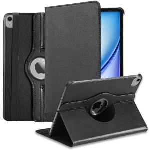 Tough On iPad Air 13" 2024 Rotate Leather Case Black