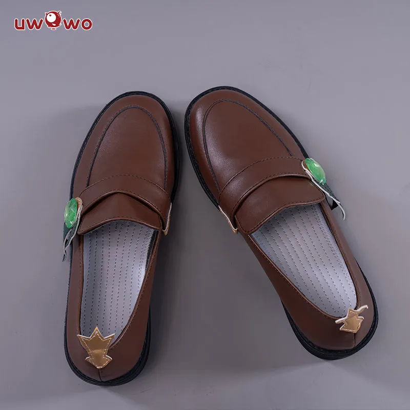 Uwowo Game Genshin Impact Venti Windborne Bard Tone-Deaf Bard Cosplay Shoes