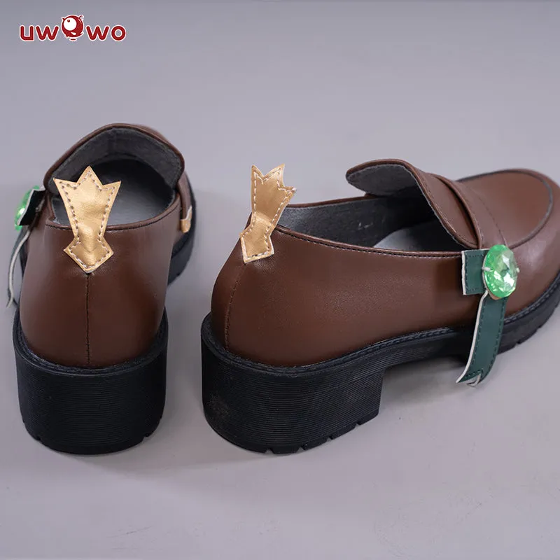 Uwowo Game Genshin Impact Venti Windborne Bard Tone-Deaf Bard Cosplay Shoes