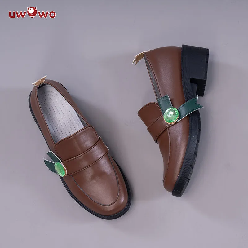 Uwowo Game Genshin Impact Venti Windborne Bard Tone-Deaf Bard Cosplay Shoes