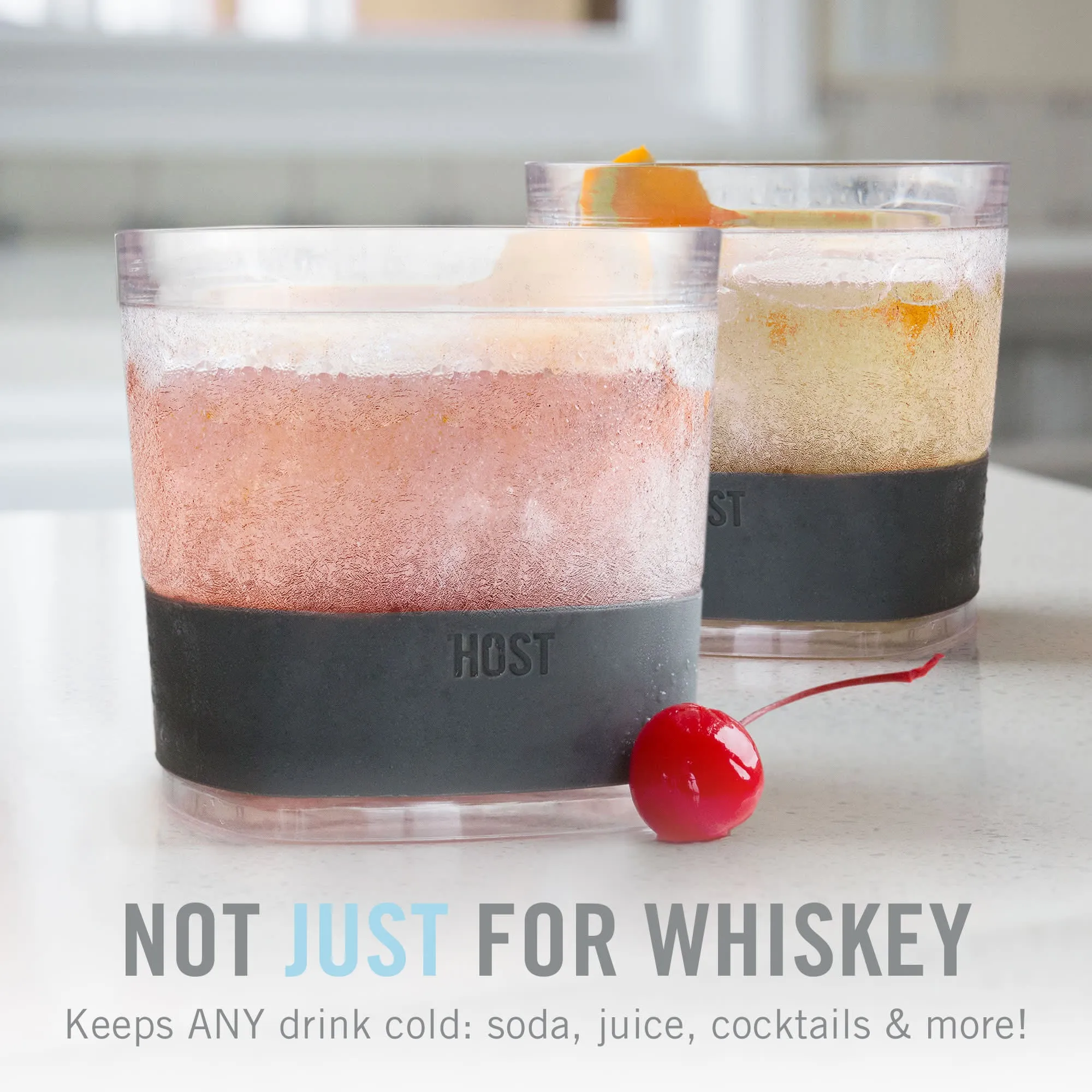 Whiskey FREEZE™ Cooling Cup in Grey, Set of 2