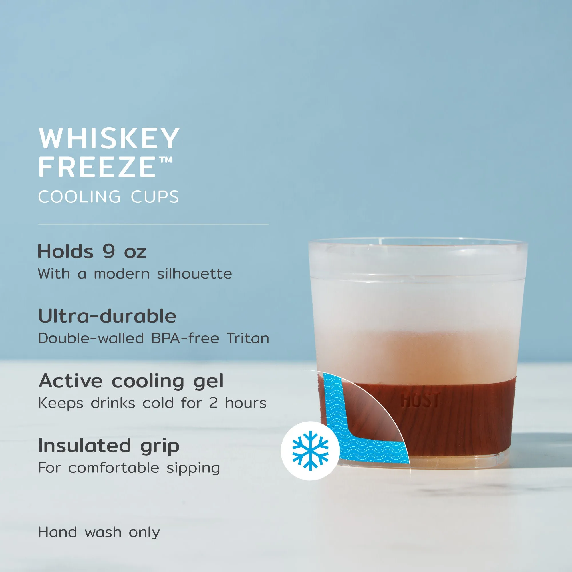 Whiskey FREEZE™ Cooling Cup in Wood Pattern, Set of 2