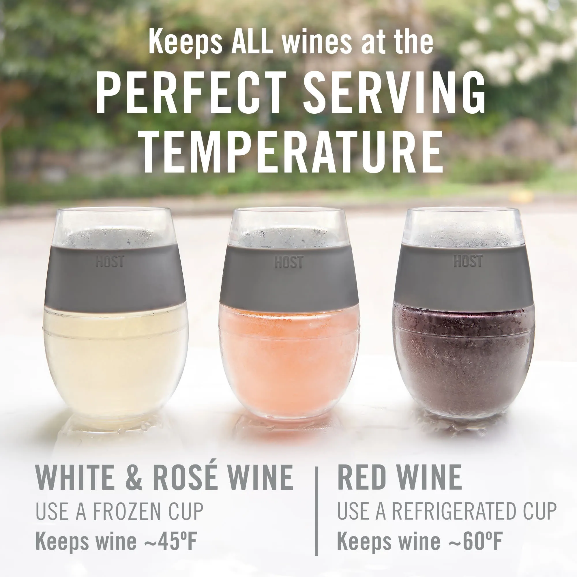 Wine FREEZE™ Cooling Cup in Coral