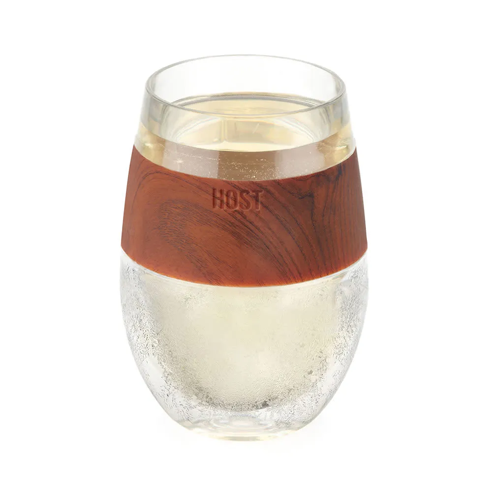 Wine FREEZE™ Cooling Cup in Wood