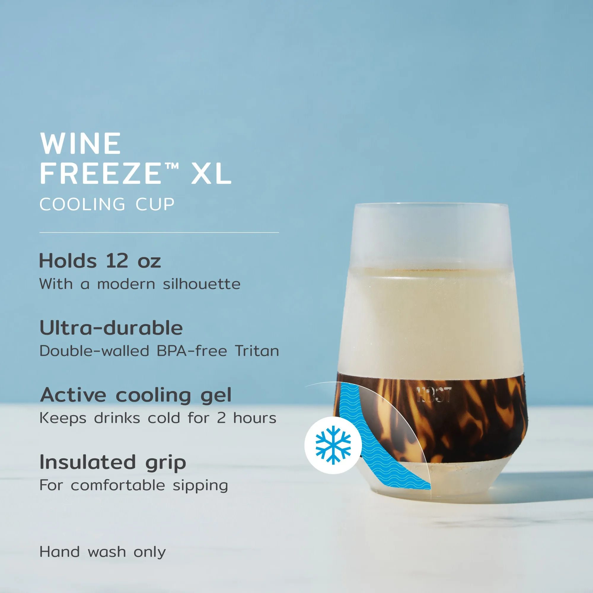 Wine FREEZE™ XL Cooling Cup in Tortoise