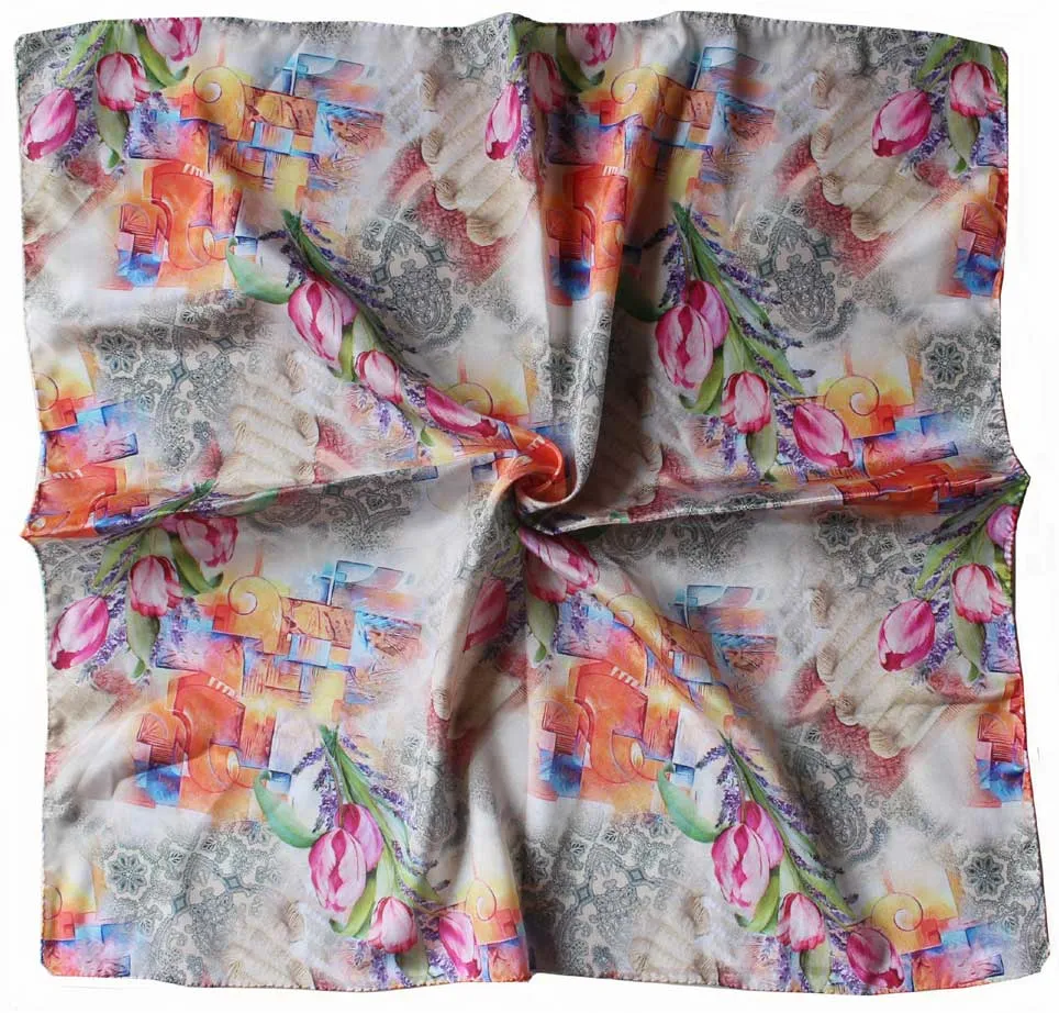 Women Fashion Square Scarf Scarves Soft Silky Printed Wraps Accessories for Women Fashion