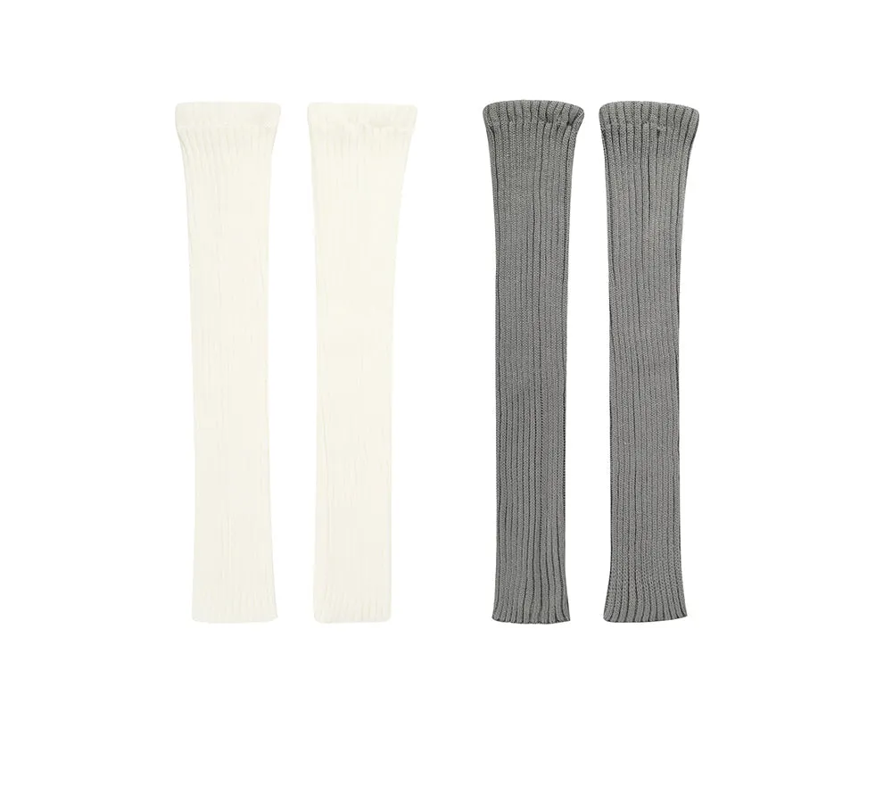 Women Stretchy Ribbed Knit Thick Leg Warmers