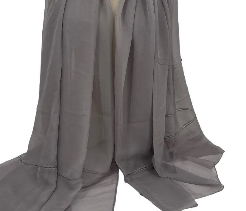 Women's Lightweight Silky Sheer Chiffon-Like Summer Scarves in Pretty Spring Colors