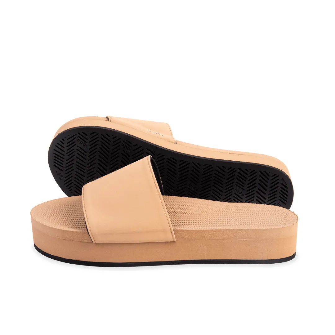 Women's Slide Platform - Soil Light