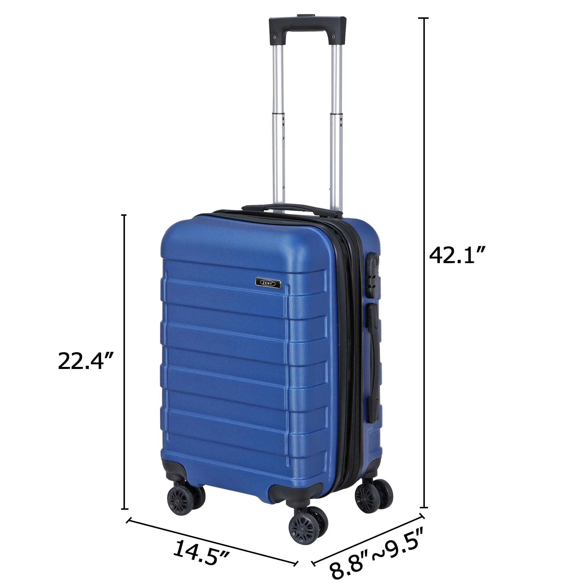 ZENY™ 21 Inch Expandable Suitcase Hardside Carry-On Travel Luggage